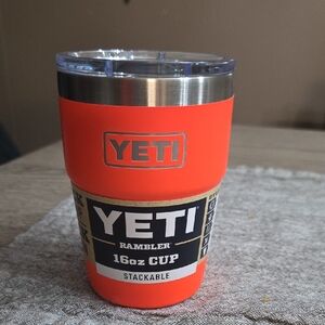 Yeti Rambler 16oz Cup - Vibrant  Solar Flare